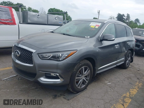2020 Infiniti QX60 Luxe with VIN 5N1DL0MN9LC538922, listed as a IAAI auction lot 42028937 with 81,169 mi miles and . Bid and sale history available at DreamBid. Image 2.