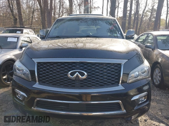 2017 Infiniti QX80 with VIN JN8AZ2NE8H9150542, listed as a IAAI auction lot 41810110 with 112,328 mi miles and . Bid and sale history available at DreamBid. Image 12.