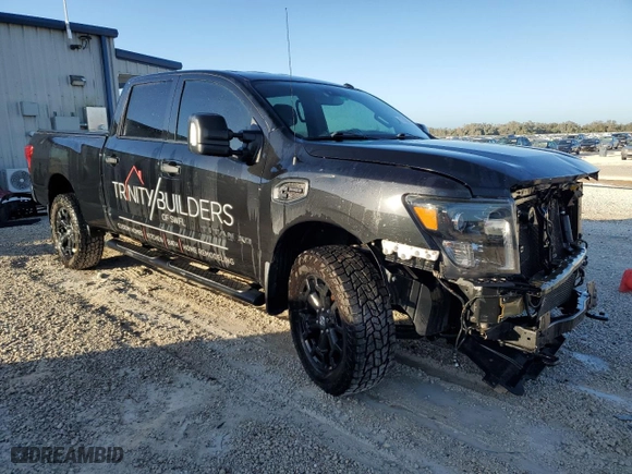 2018 Nissan Titan XD PRO-4X with VIN 1N6BA1F40JN525115, listed as a Copart auction lot 77402374 with 89,031 mi miles and Salvage Title. Bid and sale history available at carsss.com. Image 4.
