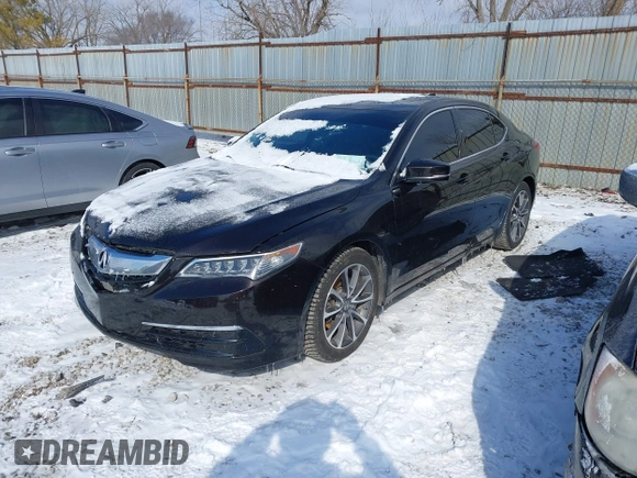 2015 Acura TLX V6 with VIN 19UUB2F33FA025391, listed as a IAAI auction lot 41625936 with 115,635 mi miles. Bid and sale history available at carsss.com. Image 17.