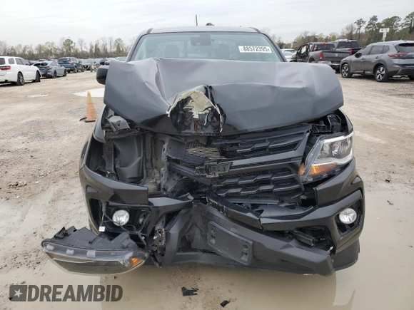 2021 Chevrolet Colorado 2WD LT with VIN 1GCGSCEA9M1278729, listed as a Copart auction lot 88572395 with 38,492 mi miles and Salvage Title. Bid and sale history available at carsss.com. Image 5.