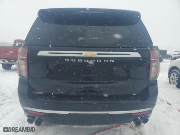 2021 Chevrolet Suburban High Country with VIN 1GNSKGKL1MR215513, listed as a Copart auction lot 44980705 with 134,620 mi miles and Salvage Title. Bid and sale history available at carsss.com. Image 6.