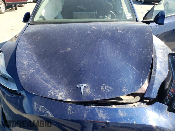 2022 Tesla Model Y Long Range with VIN 7SAYGDEE1NF481639, listed as a Copart auction lot 49896125 with Not Provided miles and Salvage Title. Bid and sale history available at carsss.com. Image 13.