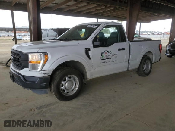 2022 Ford F-150 XL with VIN 1FTMF1CB4NKD23966, listed as a Copart auction lot 55717665 with 80,386 mi miles and Salvage title. Bid and sale history available at DreamBid. Image 1.