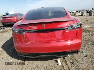 2021 Tesla Model S Plaid with VIN 5YJSA1E66MF435931, listed as a Copart auction lot 45583255 with 41,925 mi miles and Salvage Title. Bid and sale history available at carsss.com. Image 6.