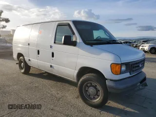 2007 Ford Econoline Cargo Commercial with VIN 1FTNE14W57DA29296, listed as a Copart auction lot 47969425 with 187,802 mi miles and Salvage Title. Bid and sale history available at DreamBid. Image 4.
