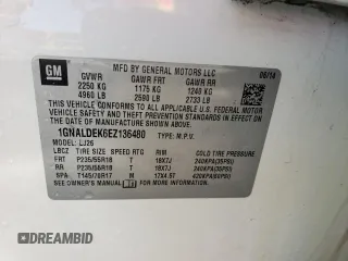 2014 Chevrolet Equinox LTZ with VIN 1GNALDEK6EZ136480, listed as a Copart auction lot 51083495 with 128,111 mi miles and Salvage Title. Bid and sale history available at carsss.com. Image 13.