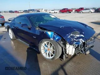 2019 Ford Mustang GT with VIN 1FA6P8CF7K5168301, listed as a IAAI auction lot 41778396 with 52,012 mi miles. Bid and sale history available at carsss.com. Image 1.