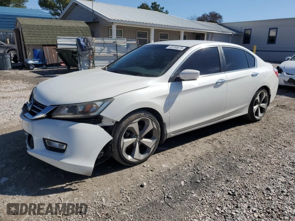 2013 Honda Accord Sport with VIN 1HGCR2F58DA121877, listed as a Copart auction lot 46155875 with 149,664 mi miles and Salvage Title. Bid and sale history available at DreamBid. Image 1.