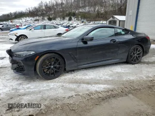 2023 BMW 8 Series 840i with VIN WBAAE4C03PCM06630, listed as a Copart auction lot 46220785 with 0 mi miles and Salvage Title. Bid and sale history available at carsss.com. Image 1.