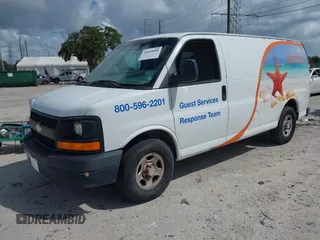 2008 Chevrolet Express Cargo with VIN 1GCFG15X281157746, listed as a IAAI auction lot 42604808 with 127,477 mi miles and . Bid and sale history available at DreamBid. Image 2.
