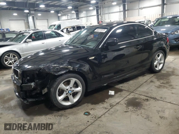 2011 BMW 1 Series 128i with VIN WBAUP9C58BVL90406, listed as a Copart auction lot 88237875 with 102,661 mi miles and Salvage title. Bid and sale history available at DreamBid. Image 1.