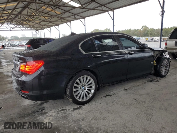 2011 BMW 7 Series 750i xDrive with VIN WBAKC6C56BC394810, listed as a Copart auction lot 79025014 with 152,399 mi miles and Salvage title. Bid and sale history available at DreamBid. Image 3.