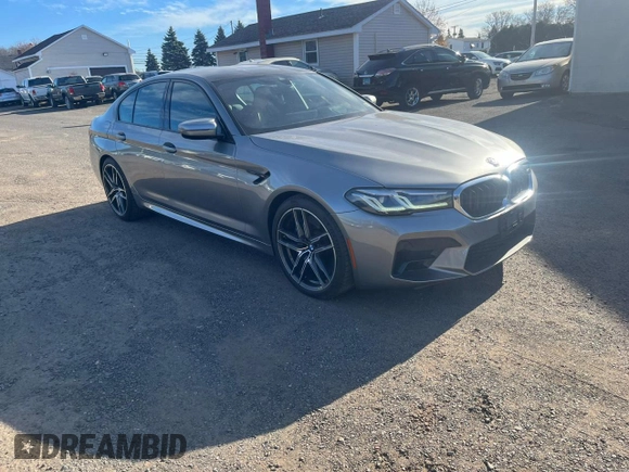 2021 BMW M5 with VIN WBS83CH08MCF34587, listed as a Copart auction lot 81287364 with 24,058 mi miles and Clean Title. Bid and sale history available at carsss.com. Image 4.