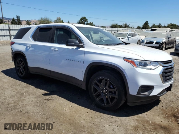 2021 Chevrolet Traverse LS with VIN 1GNERFKWXMJ184046, listed as a Copart auction lot 67483104 with 50,394 mi miles and Salvage Title. Bid and sale history available at carsss.com. Image 4.