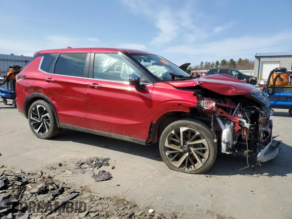 2022 Mitsubishi Outlander SE with VIN JA4J4UA87NZ030985, listed as a Copart auction lot 53522645 with Not provided miles and Salvage title. Bid and sale history available at DreamBid. Image 4.