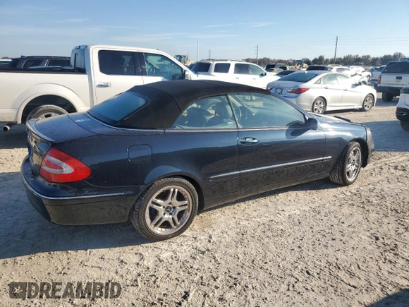 2005 Mercedes-Benz CLK 320 with VIN WDBTK65J55F148952, listed as a Copart auction lot 77080854 with Not Provided miles and Salvage Title. Bid and sale history available at DreamBid. Image 3.