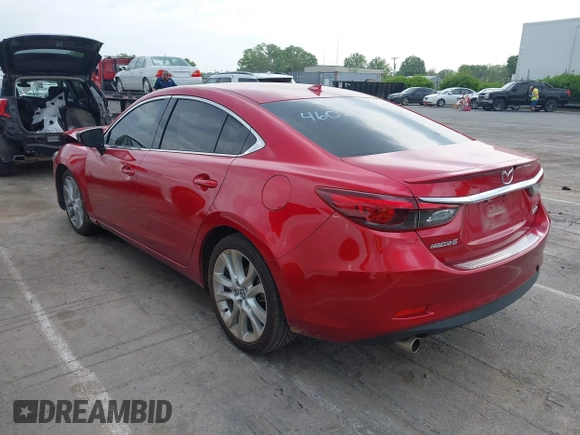 2016 Mazda 6 i Grand Touring with VIN JM1GJ1W57G1460281, listed as a IAAI auction lot 42016051 with 89,784 mi miles. Bid and sale history available at carsss.com. Image 3.