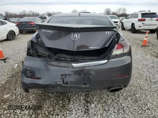 2012 Acura TL Tech Auto with VIN 19UUA9F58CA002553, listed as a Copart auction lot 46411715 with 134,007 mi miles and Salvage Title. Bid and sale history available at carsss.com. Image 6.