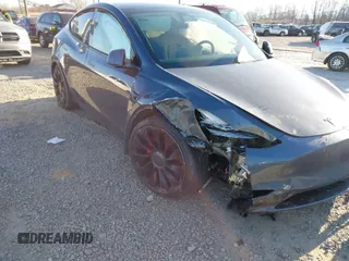2020 Tesla Model Y Long Range with VIN 5YJYGDEF8LF001471, listed as a IAAI auction lot 41767419 with Not Provided miles and . Bid and sale history available at DreamBid. Image 1.