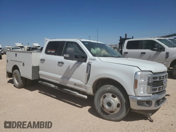 2024 Ford F-350 XL with VIN 1FT8W3DT3RED56465, listed as a Copart auction lot 48346205 with Not Provided miles and Salvage Title. Bid and sale history available at DreamBid. Image 4.