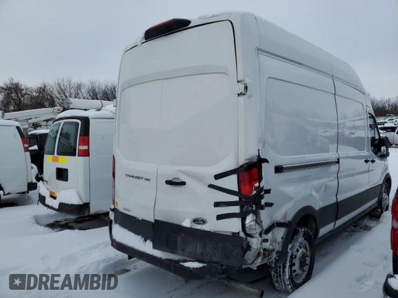 2023 Ford Transit with VIN 1FTBW1XG5PKB36770, listed as a Copart auction lot 44560545 with 191,915 mi miles and Salvage Title. Bid and sale history available at DreamBid. Image 3.