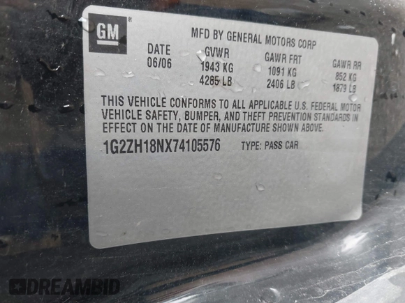 2007 Pontiac G6 GT with VIN 1G2ZH18NX74105576, listed as a IAAI auction lot 42373154 with 141,150 mi miles and . Bid and sale history available at DreamBid. Image 9.