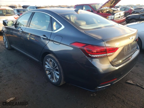 2017 Genesis G80 3.8L with VIN KMHGN4JE3HU203160, listed as a Copart auction lot 40464484 with 84,936 mi miles. Bid and sale history available at carsss.com. Image 2.