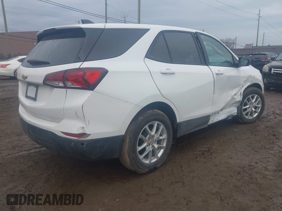 2024 Chevrolet Equinox LS with VIN 3GNAXHEG9RL218594, listed as a IAAI auction lot 41719829 with 20,120 mi miles and . Bid and sale history available at DreamBid. Image 4.