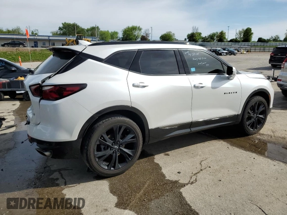 2021 Chevrolet Blazer RS with VIN 3GNKBKRS3MS548714, listed as a Copart auction lot 55111335 with 49,938 mi miles and Salvage title. Bid and sale history available at DreamBid. Image 3.