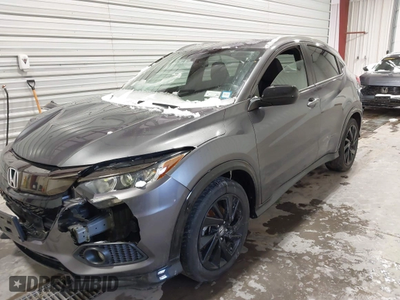 2022 Honda HR-V Sport with VIN 3CZRU6H17NM710927, listed as a IAAI auction lot 41524421 with 55,267 mi miles. Bid and sale history available at carsss.com. Image 17.