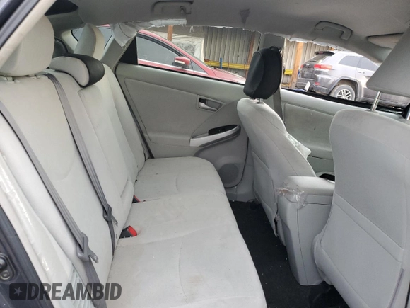 2012 Toyota Prius One with VIN JTDKN3DU1C5425677, listed as a Copart auction lot 52380585 with 0 mi miles and Salvage Title. Bid and sale history available at carsss.com. Image 10.