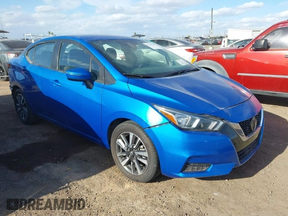 2021 Nissan Versa SV with VIN 3N1CN8EV1ML835604, listed as a IAAI auction lot 41696605 with 60,842 mi miles and . Bid and sale history available at DreamBid. Image 1.