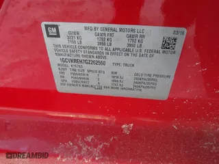 2016 Chevrolet Silverado 1500 LT with VIN 1GCVKREH7GZ262560, listed as a IAAI auction lot 41337459 with 191,438 mi miles. Bid and sale history available at carsss.com. Image 9.