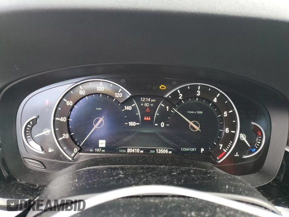 2019 BMW 5 Series 530i with VIN WBAJA5C50KBX49102, listed as a Copart auction lot 50745595 with 80,410 mi miles and Salvage Title. Bid and sale history available at carsss.com. Image 9.