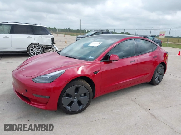 2023 Tesla Model 3 with VIN 5YJ3E1EA0PF455058, listed as a IAAI auction lot 42201618 with 31,147 mi miles and . Bid and sale history available at DreamBid. Image 18.