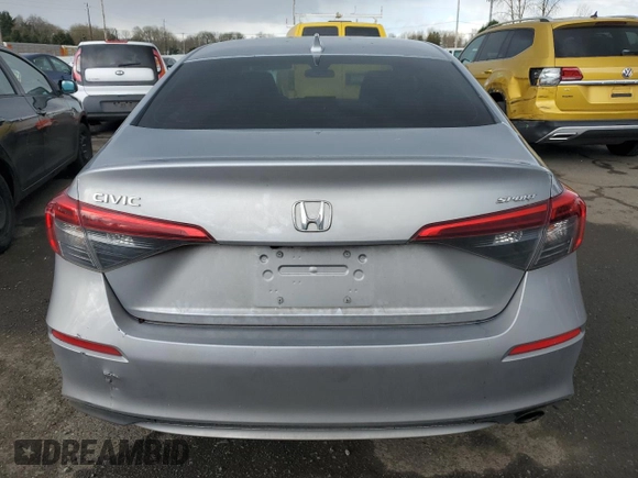 2022 Honda Civic Sport with VIN 2HGFE2F52NH530551, listed as a Copart auction lot 46464455 with 71,564 mi miles and Salvage Title. Bid and sale history available at carsss.com. Image 6.