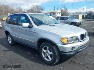 2003 BMW X5 3.0i with VIN 5UXFA53553LV78625, listed as a IAAI auction lot 41698706 with 1 mi miles. Bid and sale history available at carsss.com. Image 1.