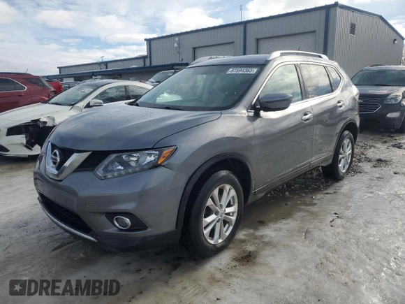 2016 Nissan Rogue SV with VIN KNMAT2MV3GP736395, listed as a Copart auction lot 87594365 with 119,101 mi miles and Clean Title. Bid and sale history available at carsss.com. Image 1.