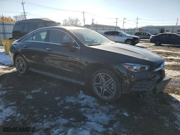 2022 Mercedes-Benz CLA with VIN W1K5J4HB8NN303737, listed as a Copart auction lot 46236655 with 19,770 mi miles and Salvage Title. Bid and sale history available at carsss.com. Image 4.