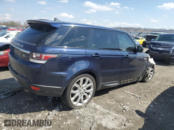 2015 Land Rover Range Rover Sport HSE with VIN SALWR2VF2FA531849, listed as a Copart auction lot 46579064 with Not provided miles and Salvage title. Bid and sale history available at DreamBid. Image 3.