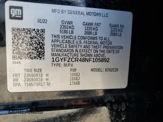 2022 Cadillac XT4 FWD Premium Luxury с VIN 1GYFZCR48NF105892, выставлен на аукционе Copart как лот 76684034 с пробегом 44 400 миль миль и Списание • Salvage title. История ставок и продаж доступна на DreamBid. Изображение 13.