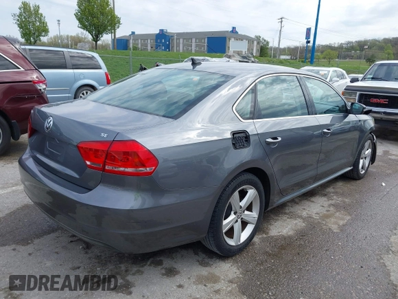 2013 Volkswagen Passat SE with VIN 1VWBH7A31DC084351, listed as a IAAI auction lot 42014167 with 187,959 mi miles and . Bid and sale history available at DreamBid. Image 4.