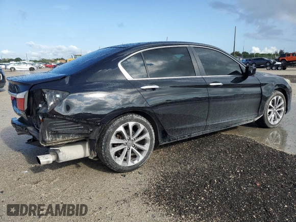 2015 Honda Accord Sport with VIN 1HGCR2F58FA186103, listed as a Copart auction lot 55745085 with 157,599 mi miles and Salvage Title. Bid and sale history available at DreamBid. Image 3.