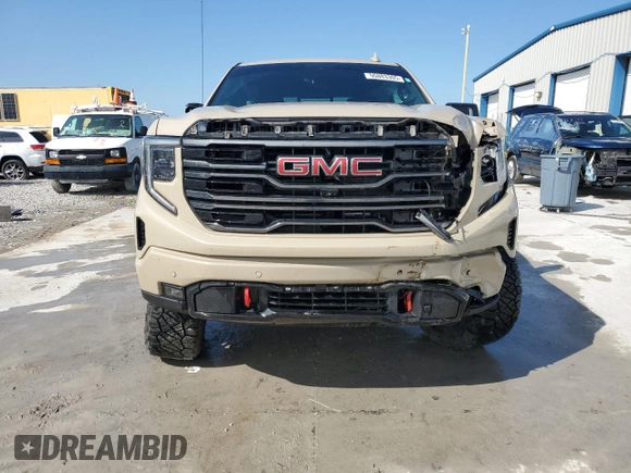 2023 GMC Sierra 1500 AT4 with VIN 1GTUUEE89PZ218574, listed as a Copart auction lot 55883305 with 34,239 mi miles and Salvage title. Bid and sale history available at DreamBid. Image 5.
