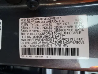 2021 Honda CR-V EX-L with VIN 7FARW2H83ME016376, listed as a Copart auction lot 83753834 with 76,286 mi miles and Salvage Title. Bid and sale history available at carsss.com. Image 13.