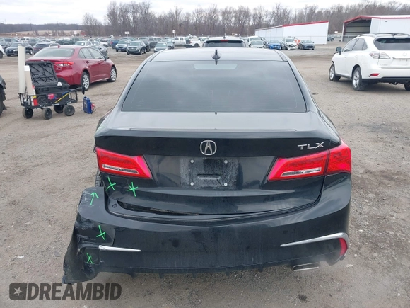 2020 Acura TLX w/Technology Pkg with VIN 19UUB2F43LA003332, listed as a IAAI auction lot 41630479 with 56,237 mi miles. Bid and sale history available at carsss.com. Image 16.