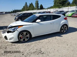 2013 Hyundai Veloster w/Black Int with VIN KMHTC6AD1DU096014, listed as a Copart auction lot 64509975 with 113,590 mi miles and Salvage title. Bid and sale history available at DreamBid. Image 1.