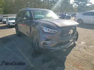 2022 Infiniti QX80 PREMIUM SELECT with VIN JN8AZ2AF0N9744083, listed as a Copart auction lot 85163084 with 0 mi miles and Salvage Title. Bid and sale history available at carsss.com. Image 12.