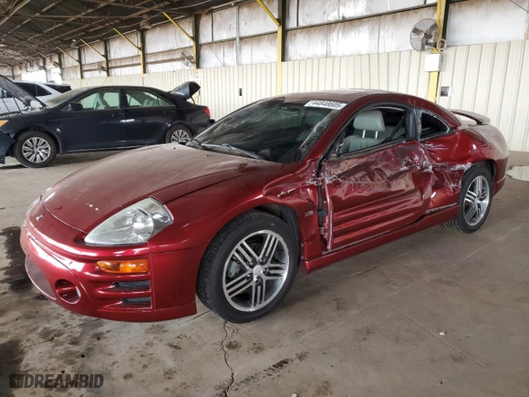 2005 Mitsubishi Eclipse GTS with VIN 4A3AC74H35E020934, listed as a Copart auction lot 44848605 with 56,587 mi miles and Salvage Title. Bid and sale history available at carsss.com. Image 1.